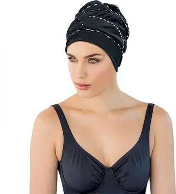 Produktbild von Fashy Fabric Badekappe Schwarz Schwarz One Size