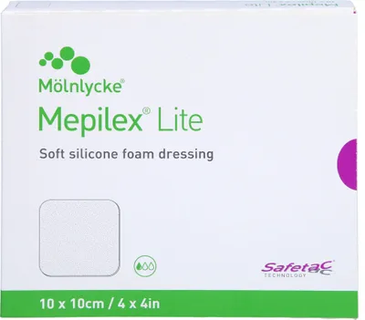 Zdjęcie produktu dla MEPILEX Lite 10x10 cm opatrunek piankowy sterylny, 5 szt. VER