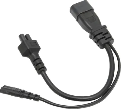 Obrázok produktu pre Napájací kábel IEC320 C14 samec na C5 C7 samica 1 v 2 výstupy 10 A 250 V vodotesný napájací predlžovací kábel pre LCD monitory