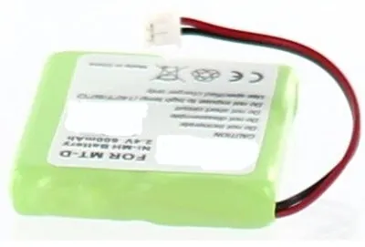 Produktbild von Akku für Telekom Sinus 210 mit Kabel NiMH 2,4 Volt 500 mAh grün.