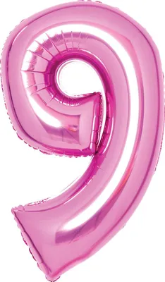 Produktbild von AMSCAN 9914049 Folienballon XL Zahl 9 - 63 cm, pink