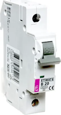 Produktbild von Leistungsschalter 1P B 20A 6kA AC ETIMAT 6 002111517