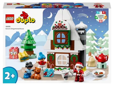 Image de LEGO 10976 DUPLO Maison en pain d'épice avec figurine du Père Noël, jouet maison de Noël, cadeau pour les jeunes enfants à partir de 2 ans, briques, jouet éducatif pour filles et garçons