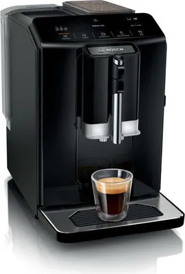 Zdjęcie produktu dla Automatyczny ekspres do kawy Bosch VeroCafe TIE20119, maks. 1300 W, 15 barów, 1,4 l, młynek ceramiczny, spieniacz do mleka MilkMagic Pro, z systemem SensoFlow, kolor czarny