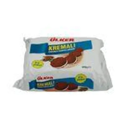 Ülker Kremalı Kakaokekse – 8er Pack – Knusprige Kakaokekse mit Vanillecreme – 488g