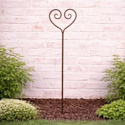 Produktbild von AltoBelli Gartenstecker AMORE Gartenstab HERZ Metall Echt Rost 80 cm
