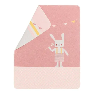 Produktbild von David Fussenegger Babydecke Juwel mit Stick 'Hase' 70 x 90 cm Rouge