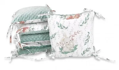 Immagine prodotto di Fodera per cuscino Baby Nellys, LULU naturale, minky - menta