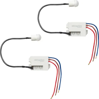 Produktbild von 2x Oktaplex Mini Bewegungsmelder 360° Nachrüstkit Infrarot Einbausensor