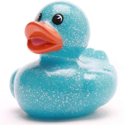 Produktbild von Badeente Glitzer blau 5,5 cm