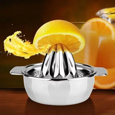Zdjęcie produktu dla Ręczna wyciskarka do cytrusów ze stali nierdzewnej, przeznaczona do cytryn i pomarańczy