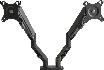 Obrázek produktu pro BELIANI Držák na dva monitory černý hliníkový otočný ergonomický připevňovaný na stůl