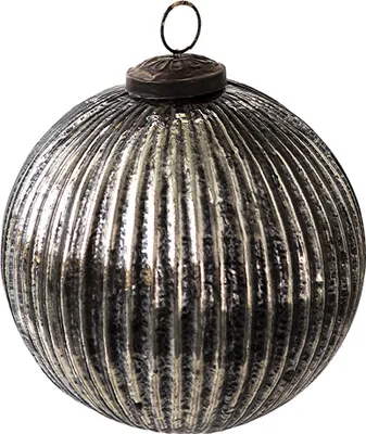 Immagine prodotto di Guaina natalizia Clayre & Eef Ø 12 cm Vetro nero argentato