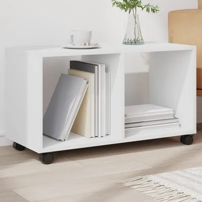 Produktbild von HOMMIE Rollschrank - modernes Design - Flurtisch/Wohnzimmertisch - Weiß 72x33x42,5cm Holzwerkstoff NEU529091 - Konsolentische