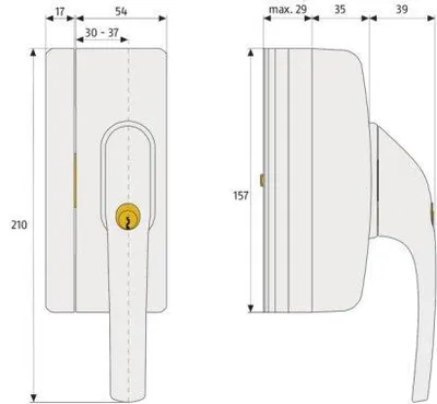 Produktbild von ABUS Fenstergriff-Schloss FO400A AL0145 - Fenstergriffsicherung mit Zusatzschloss und Alarmfunktion, gleichschließend - ABUS-Sicherheitslevel 10 - 33271 - Weiß
