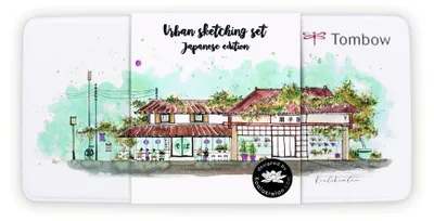 Produktbild von Tombow Urban Sketching Set Japan - Kreatives Zeichen-Set im Metall-Etui
