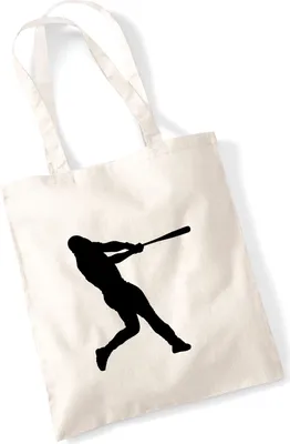 Produktbild von Huuraa Jutebeutel Baseball Silhouette 10 Liter Natural Baumwolle Tasche Geschenkidee
