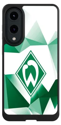 Produktbild von NIVOCASE Hülle für Samsung Galaxy S25 Edge  Handyhülle NIVOcore Case Schwarz Offizielles Lizenzprodukt SV Werder Bremen Tarnmuster