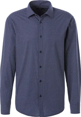 Produktbild von H.I.S. Langarmhemd Regular fit navy-bedruckt Größe L