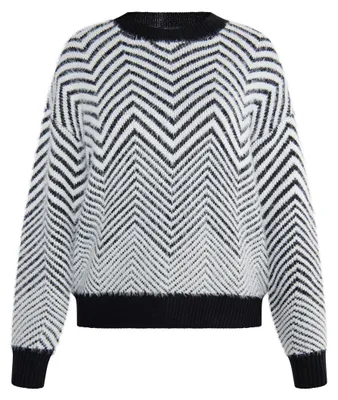 Image de Cardigan AODA pour femme - noir et blanc, XS/S