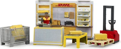 Produktbild von Bruder 62251 bworld DHL Shop mit Handhubstapler