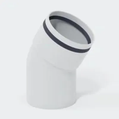 Produktbild von POLOPLAST Bogen, DN90, POLO-KAL 3S, PP-MD, Ø90mm, 30°, weiß, 1 Stk.