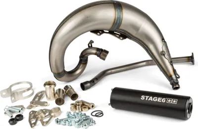 Zdjęcie produktu dla Stage6 Streetrace High CNC czarny kompletny układ wydechowy dla Derbi Senda