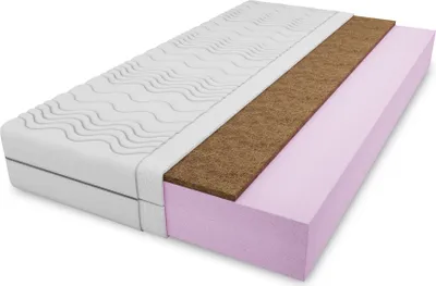 Produktbild von Kaltschaum-Matratze H4/H5 mit Kokos 90x200x16 cm Weiß