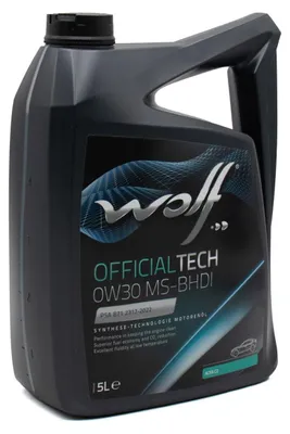 Produktbild von WOLF Officialtech MS-BHDI für 0W-30 5 Liter Motoröl Motorenöl Vollsynthetisch 9.55535-DS1 9.55535-GS1 Iveco 18-1811 SC1 LV PSA B71 2312 Öl