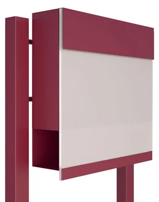 Produktbild von Standbriefkasten Manhattan Special White in Rot
