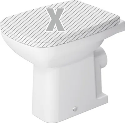 Produktbild von DURAVIT Stand-WC D-Code Tiefspüler mit Spülrand weiß glänzend ohne WC-Sitz 2108090000