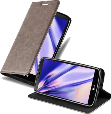 Produktbild von Cadorabo Hülle für LG G2 Schutz Hülle in Braun Handyhülle Etui Case Cover Magnetverschluss
