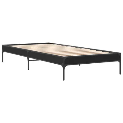 Produktbild von Bettgestell Schwarz 90x190 cm Holzwerkstoff und Metall