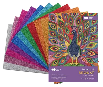Image de Bloc Happy Color A4 10 feuilles paillettes no 7139