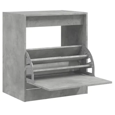 Image de vidaXL Armoire à chaussures gris béton 60x42x69 cm Bois composite