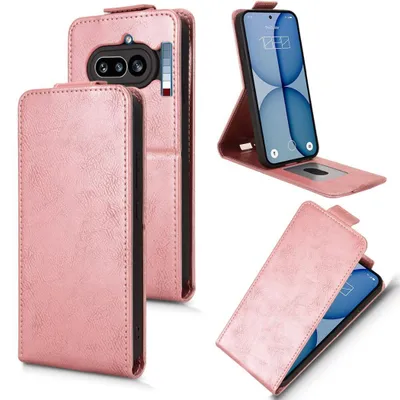 Productafbeelding van Beschermhoesje, klaphoes voor de Nothing Phone (4a), flipcase met kaarthouder, roze