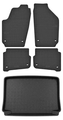Obrázok produktu pre Gumové autokoberce SolidTread + vaňa kufra pre: Skoda Fabia I 1999-2007 hatchback 5 ks