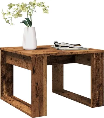Image de Maison Exclusive - Table d'appoint aspect bois ancien 50x50x35 cm Matériau dérivé du bois
