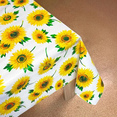 Produktbild von Wachstuchtischdecke 140x100 cm - Sonnenblumen - Wachstischdecke mit wasserabweisender und lebensmittelecht PVC-Beschichtung - Outdoor-Tischdecken für Garten, Küche - Tischdecke wetterfest
