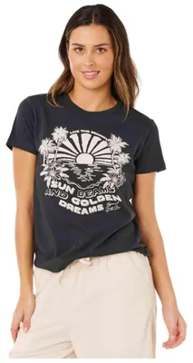 Produktbild von Rip Curl Sun Beams Standard Kurzarm-t-shirt Schwarz S Frau Schwarz S