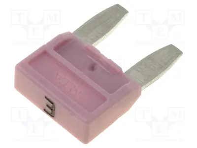 Obrázek produktu pro 10 kusů pojistek: Třípólová pojistka, 32V, KFZ, MINIVAL, MINIVAL, 3A. Miniaturní automobilové pojistky, 3A, 11,9 mm