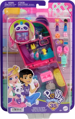 Image de MATTEL Polly Pocket Panda Jouet à thé à bulles compact HWN95