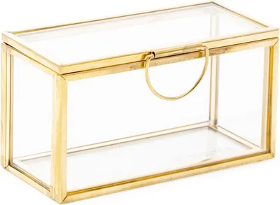 Produktbild von Schatulle Schmuckschatulle Schmuckkasten Schmuckkästchen Ringschatulle GRAZIA mini gold 9x4x5cm HOMLA