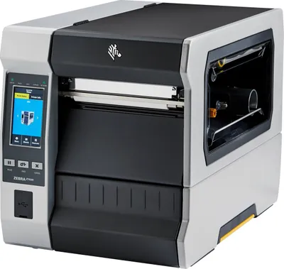 Produktbild von Zebra ZT620, Wärmeübertragung, 300 x 300 DPI, 305 mm/sek, Verkabelt & Kabellos, Schwarz, Grau