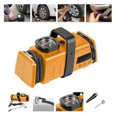 Immagine prodotto di Compressore per gonfiare pneumatici, 10 bar, 12 V e 220 V, adatto per auto, furgoni, fuoristrada, scooter e biciclette