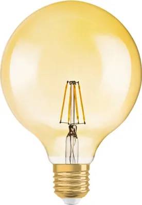 Produktbild von Osram Vintage 1906 LED žiarovka E27 Globe Gold 125mm 2,8W 200lm - 824 Extra teplá biela | Náhrada za 25W