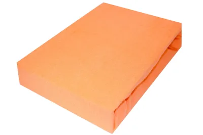Produktbild von Spannbettlaken Frottee Spannbetttuch mit Gummizug Bettlaken Laken 70x140 cm Lachsfarben