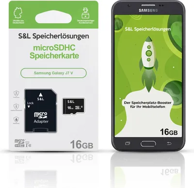 Produktbild von microSD Speicherkarte S&L für Samsung Galaxy J7 V - Speicherkapazität: 16 GB