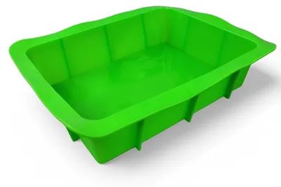 Image de Moule de cuisson en silicone XXL (vert), revêtement antiadhésif, passe au four et au congélateur, 30 x 20 cm, moule pour friteuse à air chaud XL, sans BPA, moule à pain, moule à gâteau, moule à lasagnes