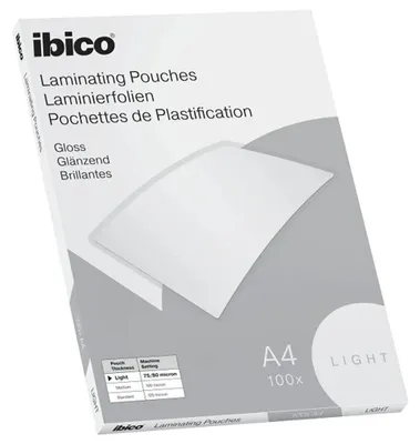 Produktbild von ibico Basics Laminierfolientasche DIN A4 glänzend 150 mic 100 Stück